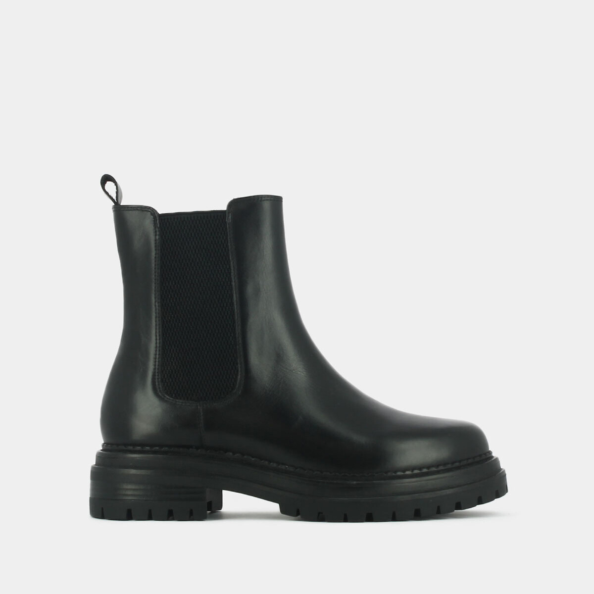 Bottines chelsea en cuir Adalard noir, JONAK