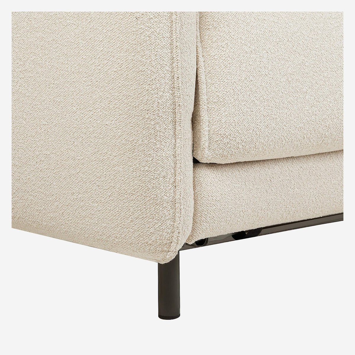 Canapé convertible polyester MILANO II crème, HABITAT