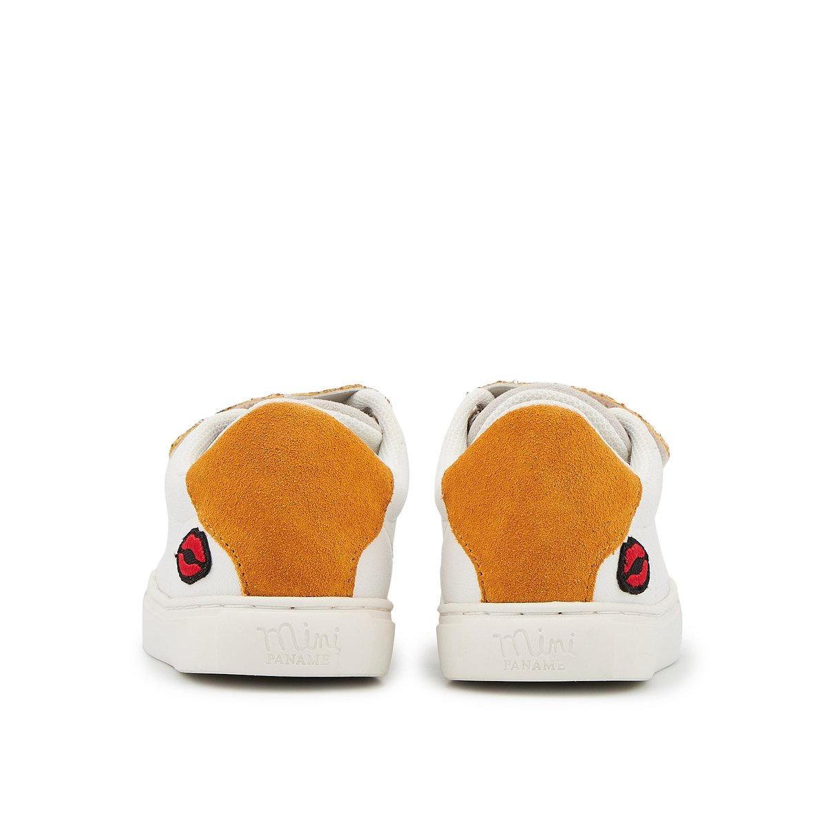 Baskets Enfant En Cuir Mini Edith J'adore Papi blanc, BONS BAISERS