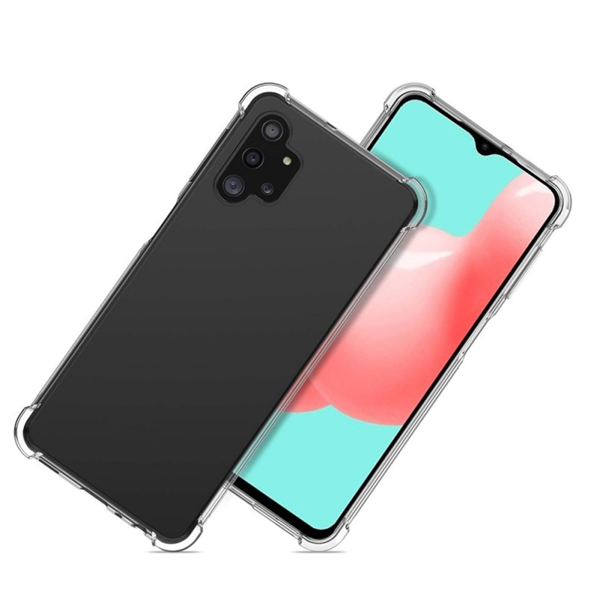 Coque Galaxy A32 antichoc + 2 vitres transparent, EVETANE