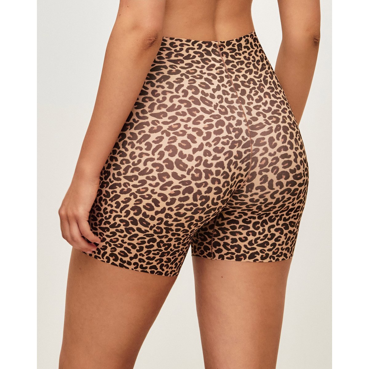 Short microfibre sans coutures motif léopard INVISIBLIZ PRI marron, UNDIZ