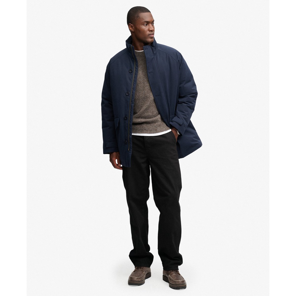 Manteau de Ville Matelassé Premium bleu marine éclipse, SUPERDRY