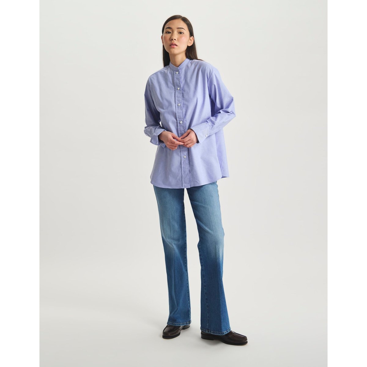Chemise Ollie en coton bleu, INES DE LA FRESSANGE PARIS