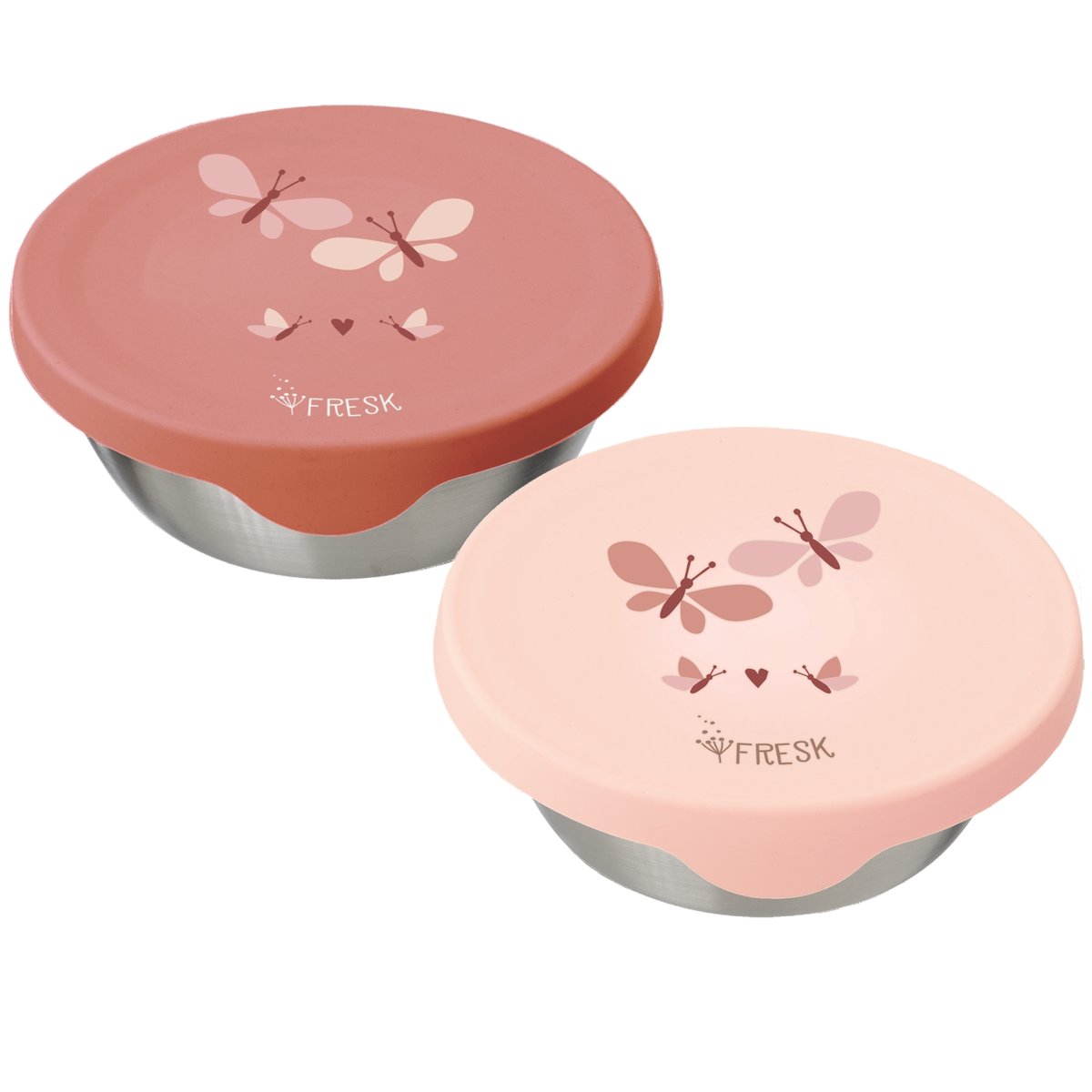 Set de 2 boîtes à goûter rose, FRESK