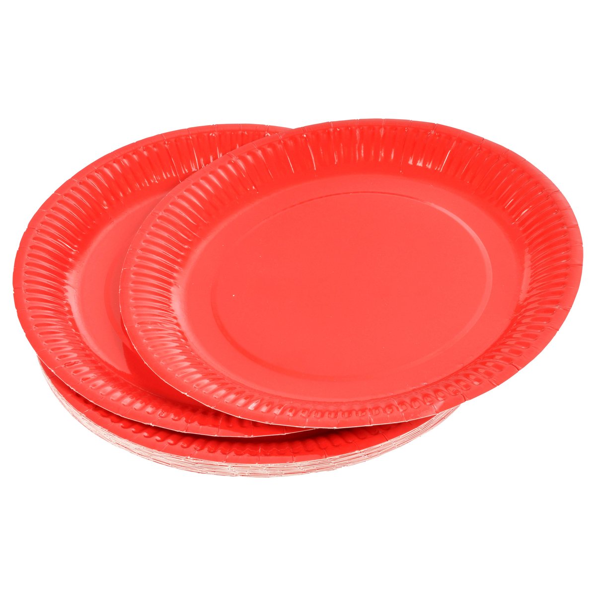 20 assiettes en carton 23 cm Unies rouge rouge, EDEN