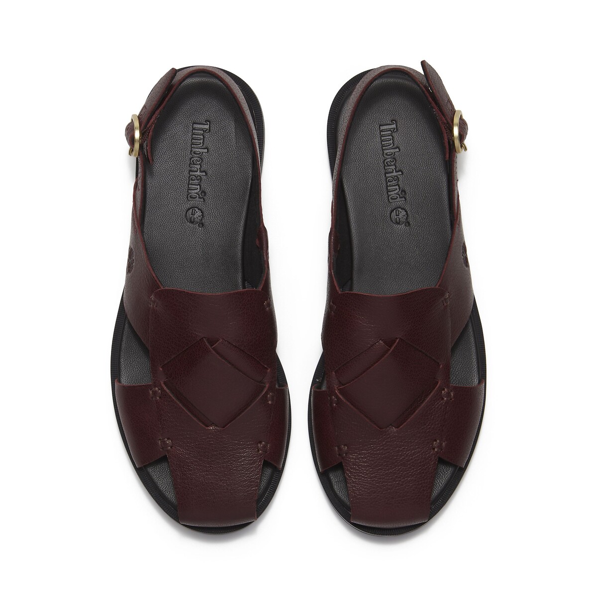 Calista Bay Leather Closed Fisherman Sandals burgundy, TIMBERLAND