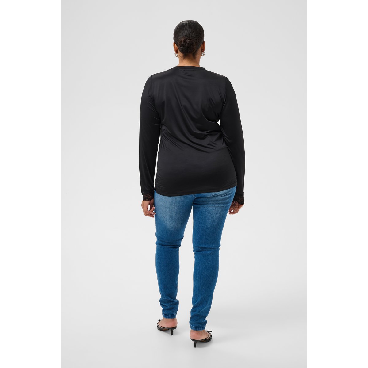 T-shirt à manches longues noir black, KAFFE CURVE