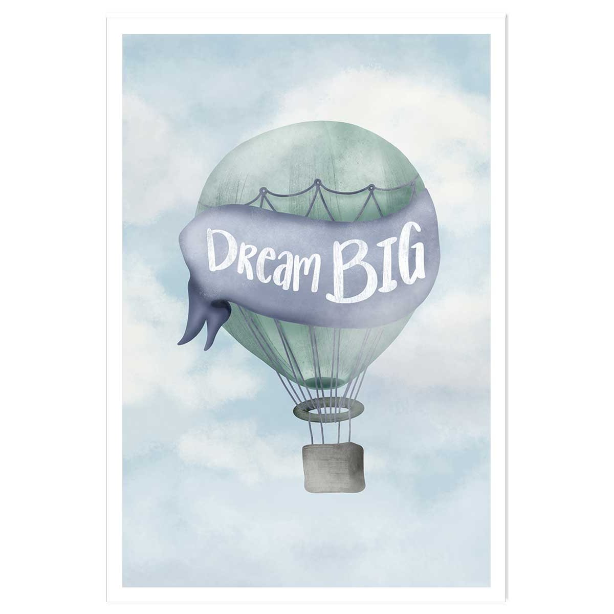 Affiche enfant rêver grand bleu affiche seule, HEXOA