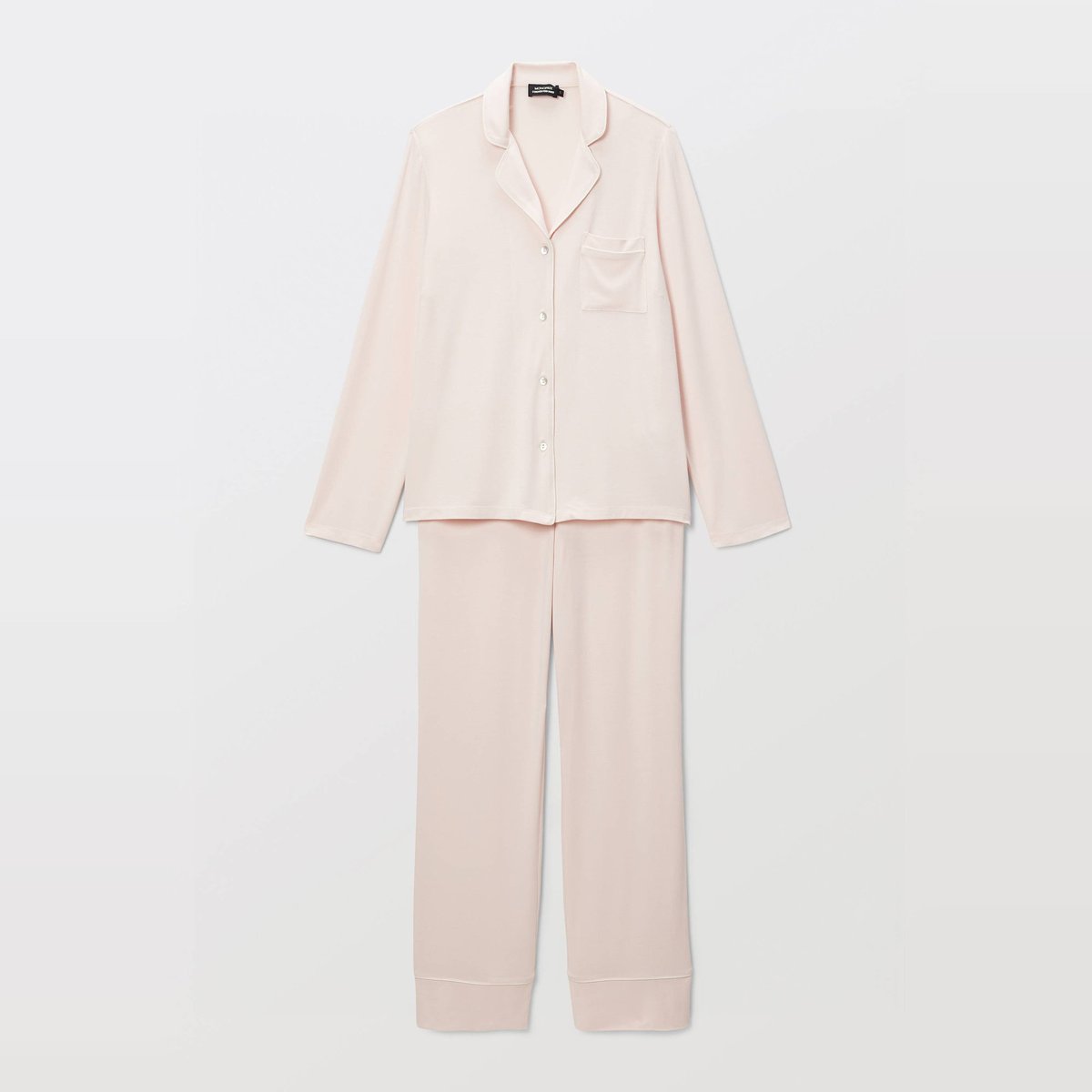 Pyjama fluide à pois en modal rose pale, MONOPRIX