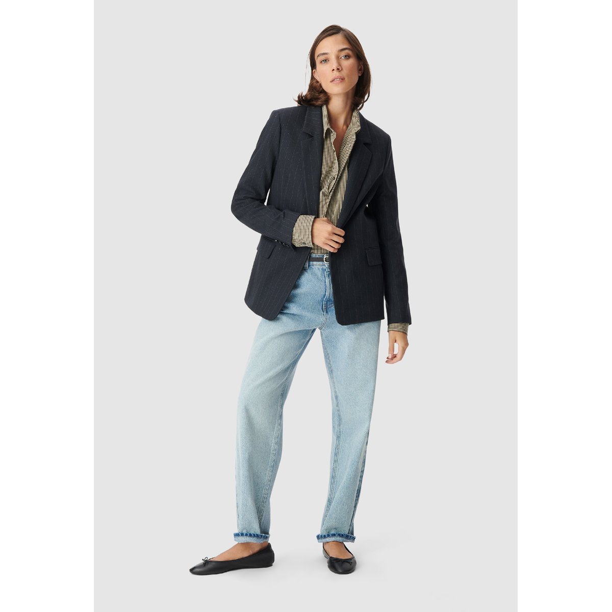 Veste de tailleur rayures tennis bleu marine, IKKS