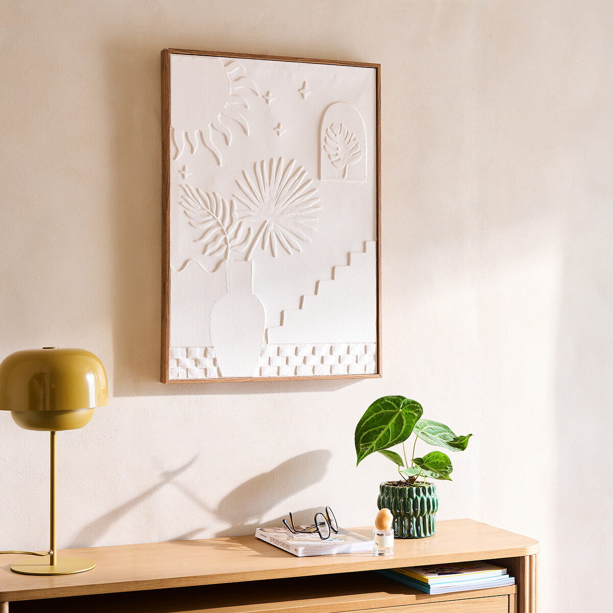 Santora Framed Canvas, L50 X H70cm ecru , LA REDOUTE INTERIEURS
