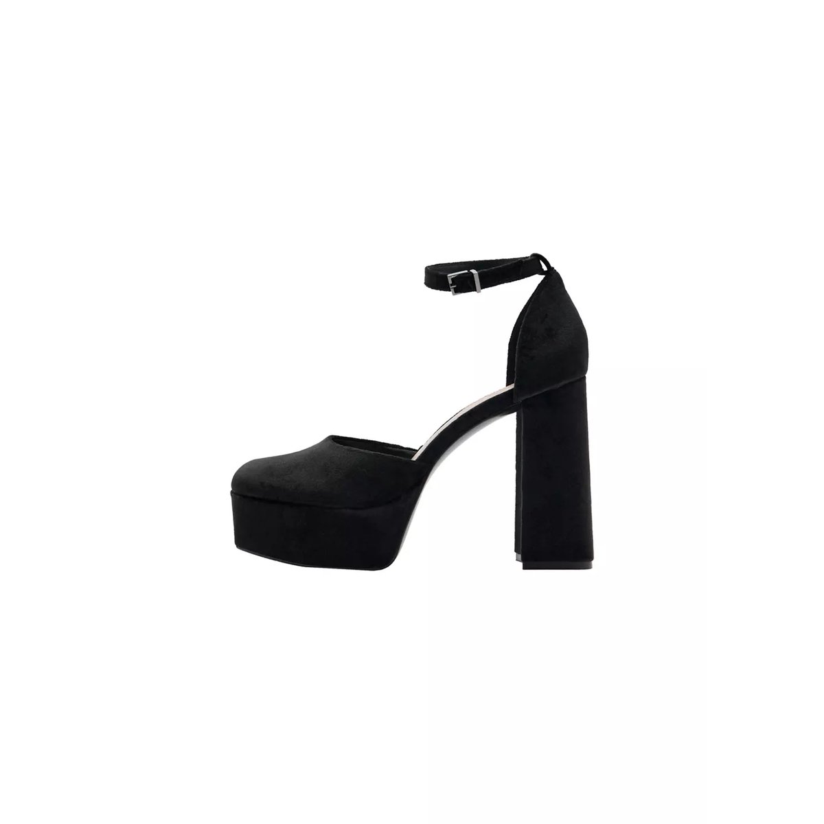 Sandales talon velours noir, MANGO TEEN