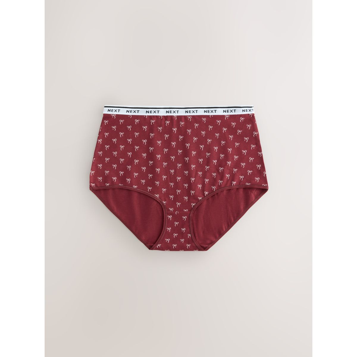 Culotte en coton à logo, lot de 7 nœuds rouges/carreaux marine, NEXT