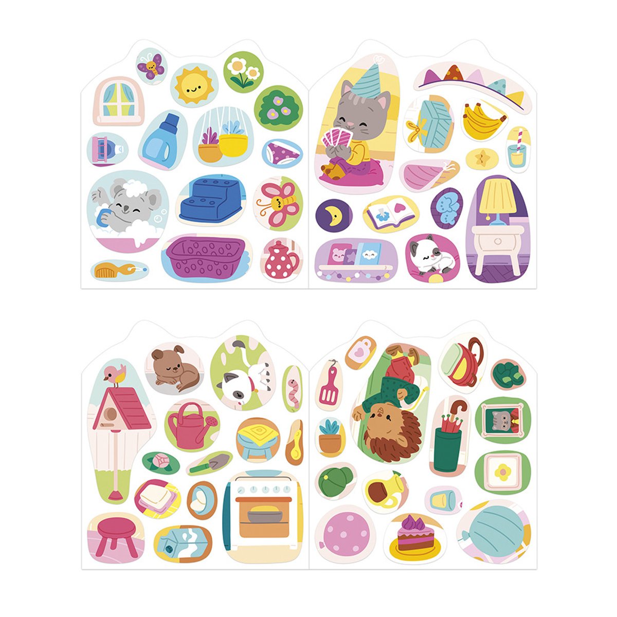 Cahier De Stickers La Maison couleur unique, JANOD