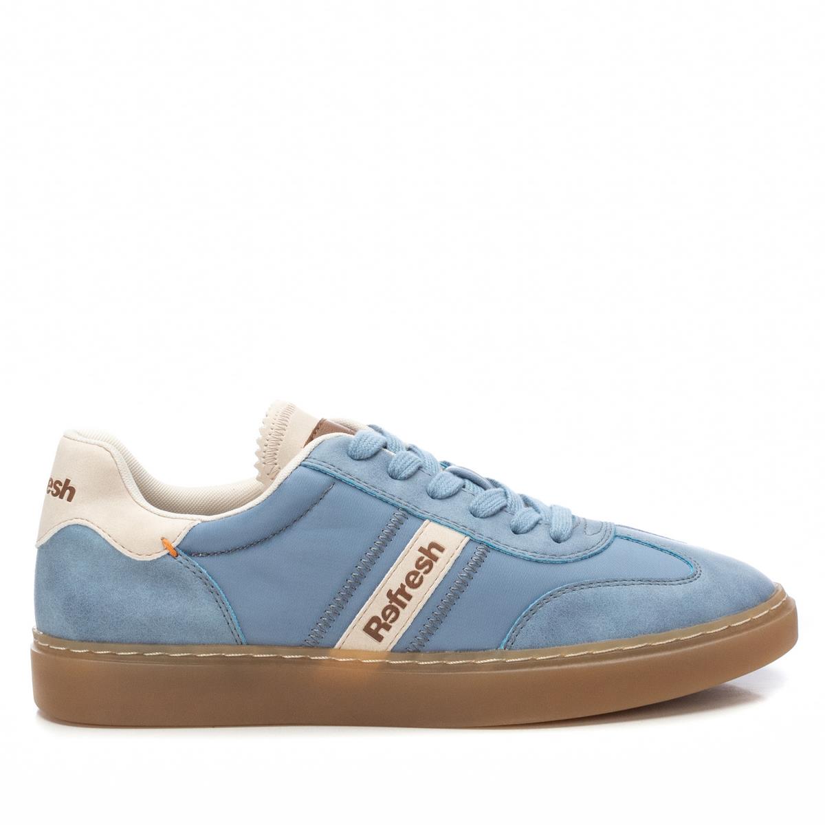 Baskets Autoclave Plaine Décontractée Lacets bleu jean, REFRESH
