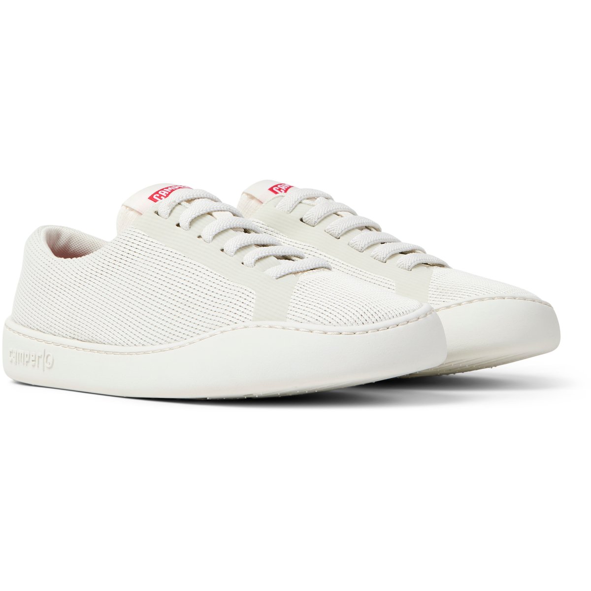 Baskets Cuir daim PEU TOURING blanc naturel, CAMPER