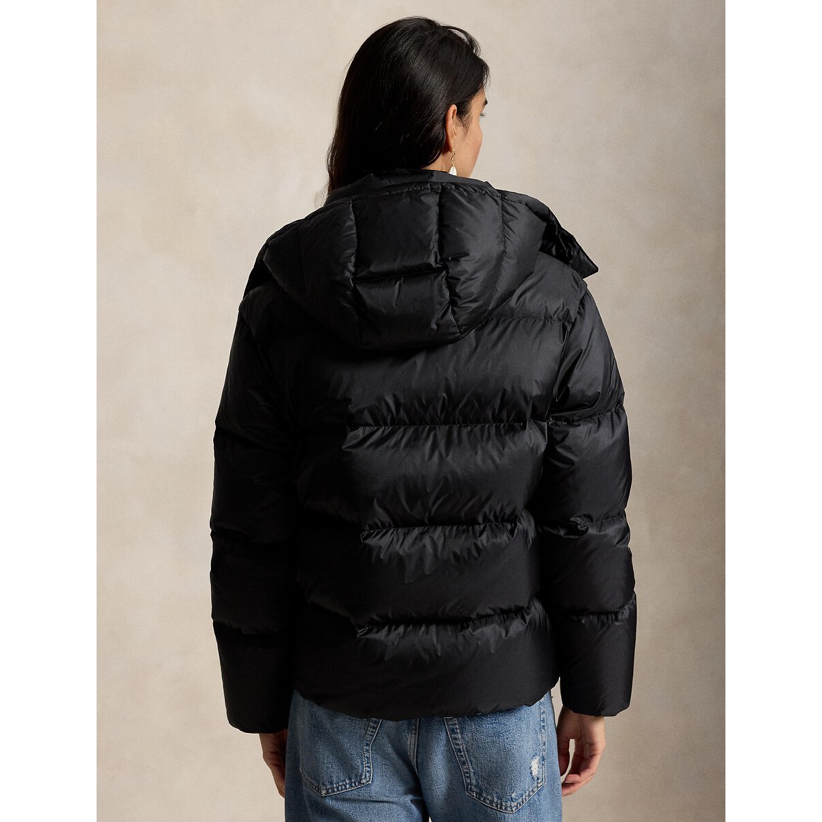 Doudoune courte à capuche noir, POLO RALPH LAUREN