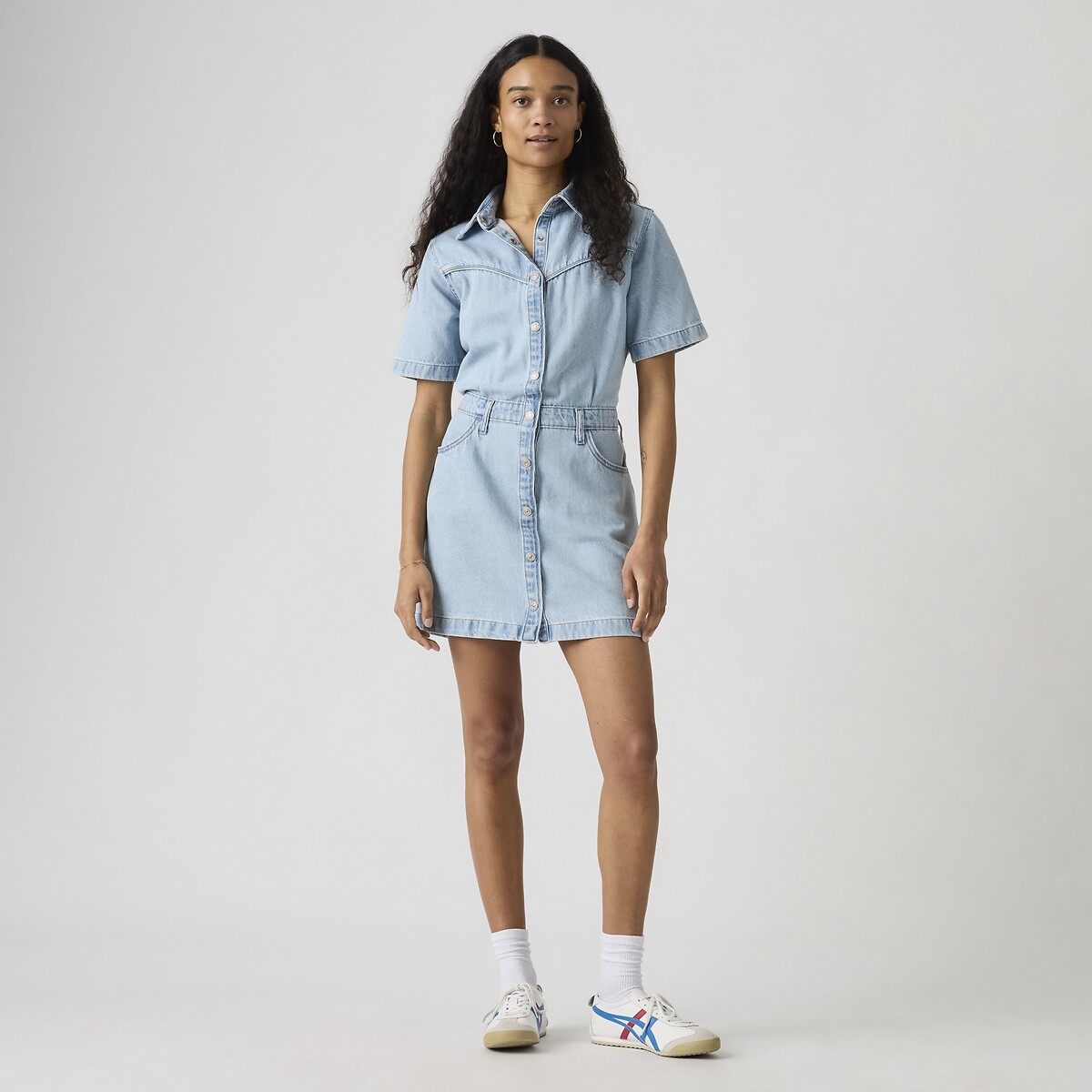 Robe courte manches courtes denim denim clair, LEVI'S