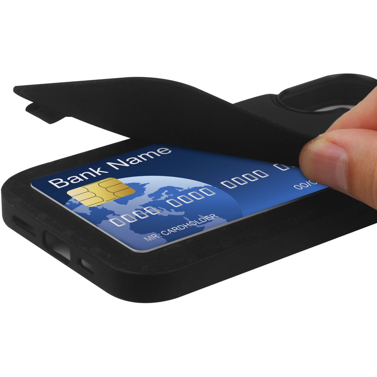 Coque iPhone 16 Plus 3 en 1 - Noir couleur unique, ADEQWAT