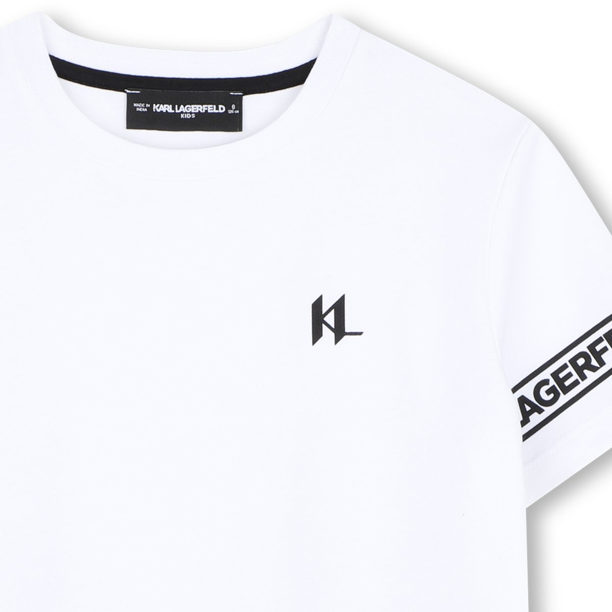 Tee-shirt manches courtes blanc, KARL LAGERFELD KIDS