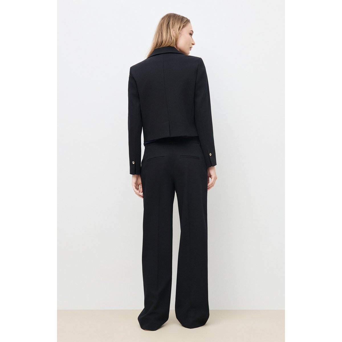 Veste cropped droite VHERMIONE noir, CAROLL