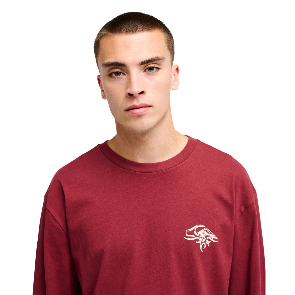 T-shirt manches longues QS EARTH rouge oxblood red, QUIKSILVER