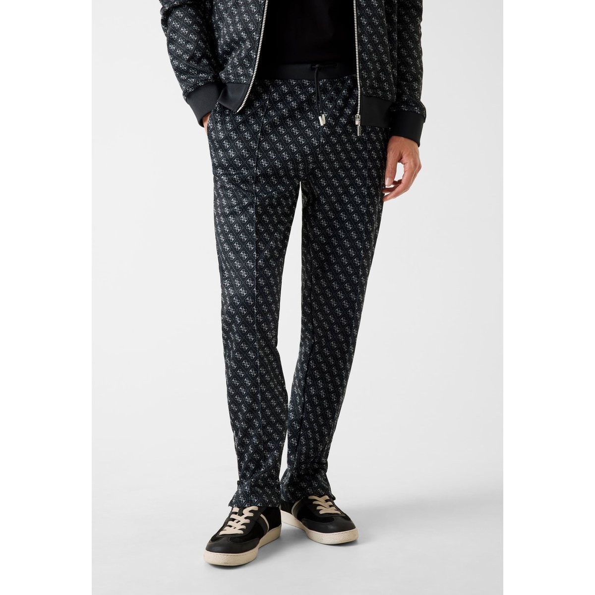 Pantalon À Jambe Droite noir multi, GUESS