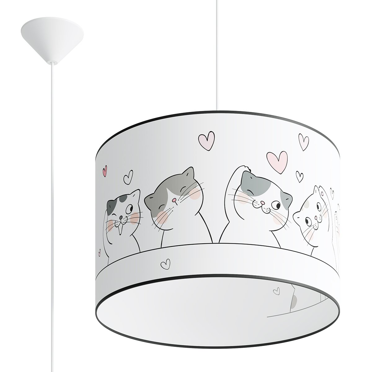 Suspension PVC Multicolore E27 1 Chat 3d 40 multicolore, EDEN