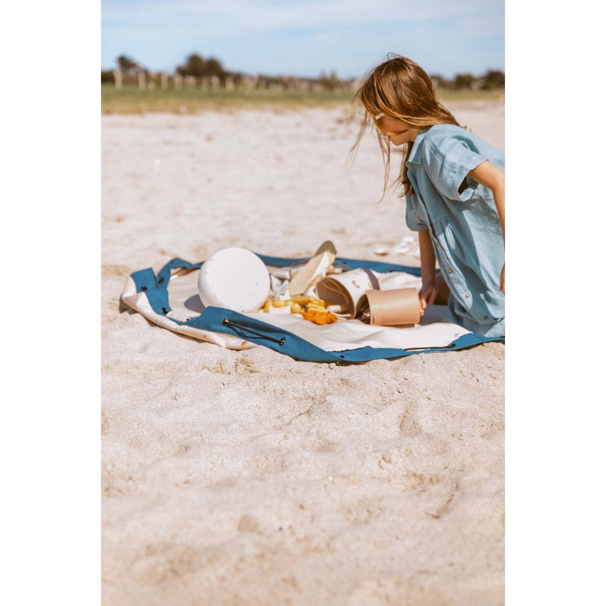 play&go - tapis de jeu & sac à jouets outdoor - magical days ecru, multicolor, PLAY ET GO