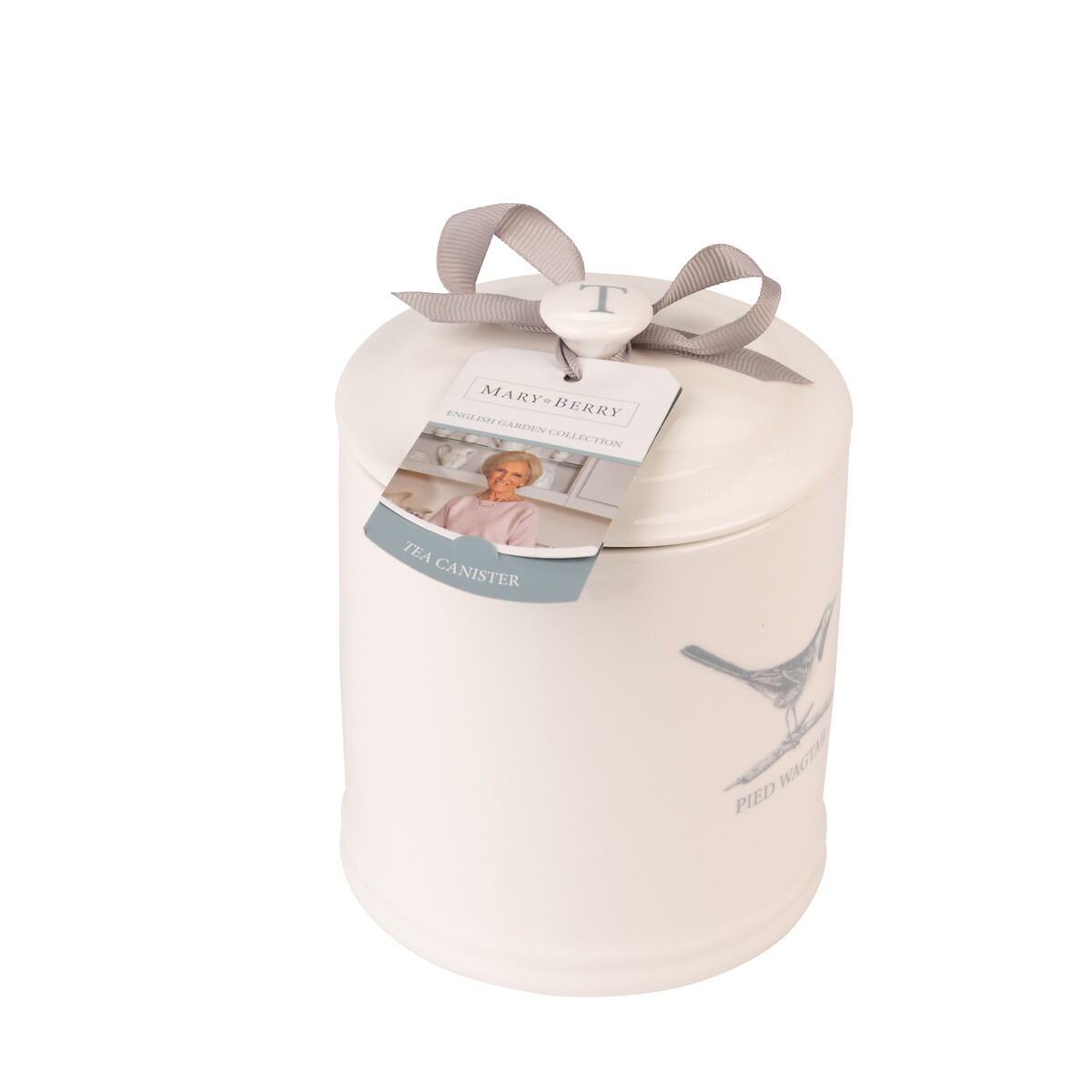 At Home Tea Storage Canister in Blue blue, MARY BERRY