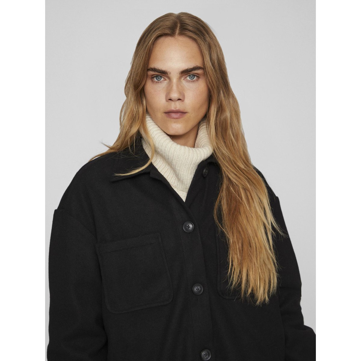 Surchemise boutonnée black, VILA