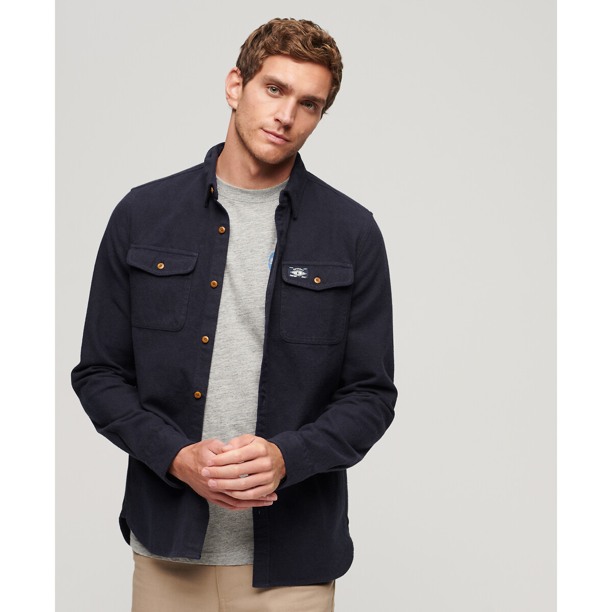 Chemise en flanelle Trailsman bleu marine, SUPERDRY