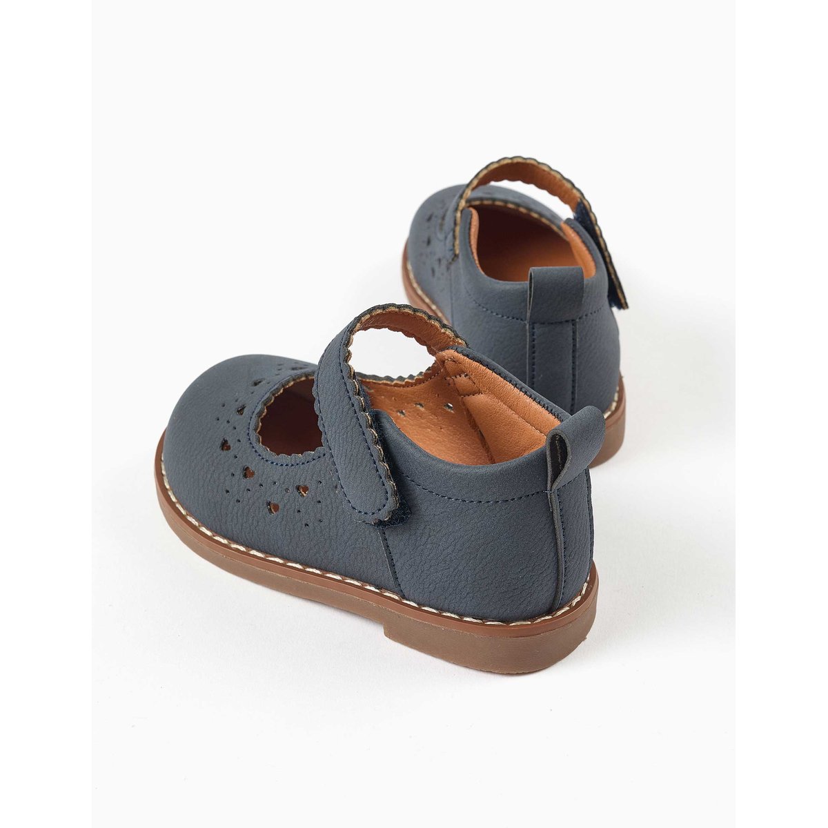 Babies à scratch avec détails perforés bleu, ZIPPY