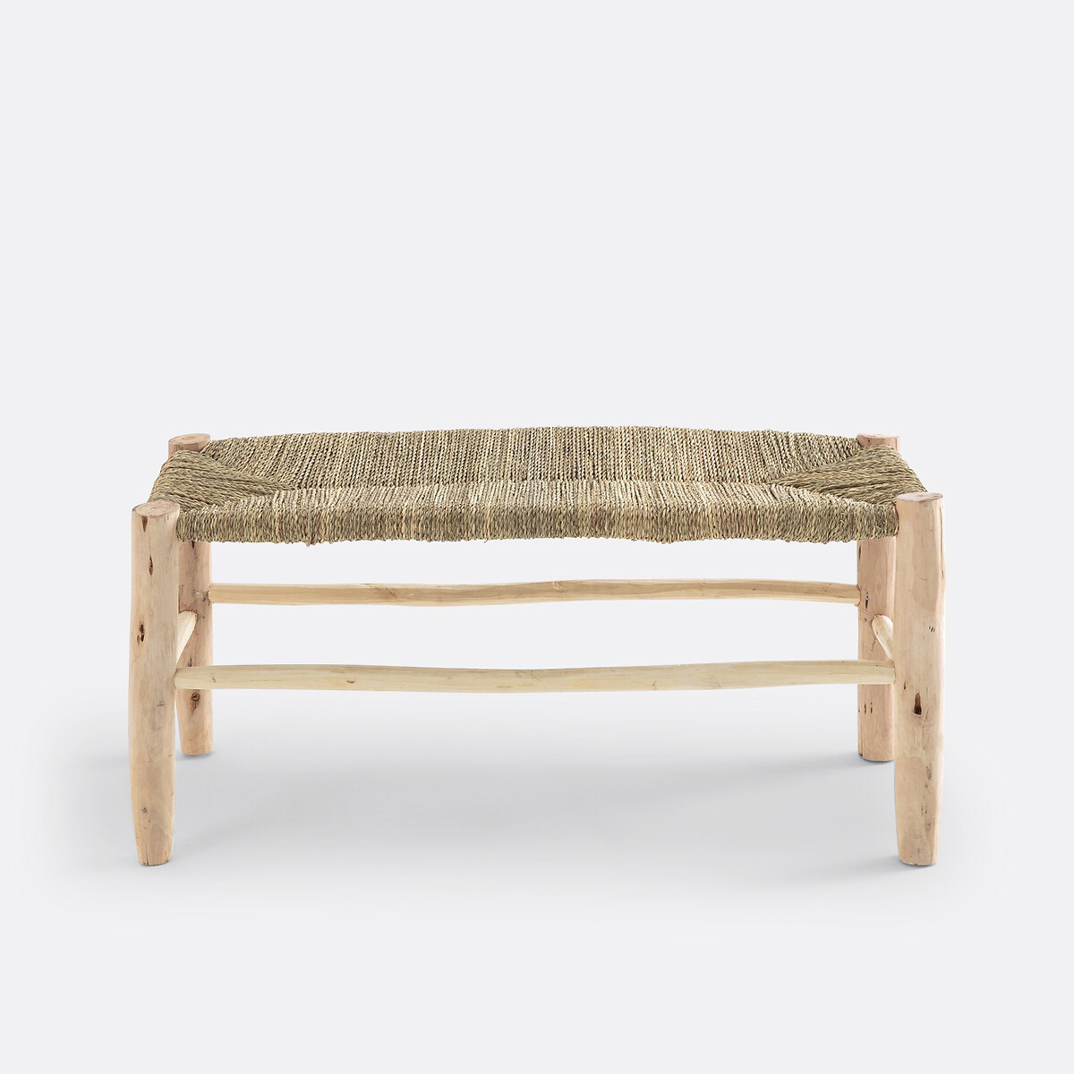 Banc GHADA, en bois de saule brut et doum tressé naturel, LA REDOUTE INTERIEURS