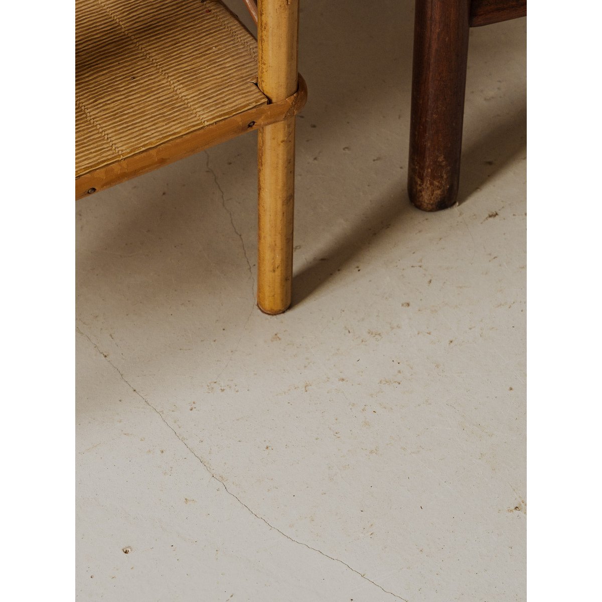 Étagère en rotin et bambou Gaëlle N°1430 - Bon état bois clair, DEBONGOUT