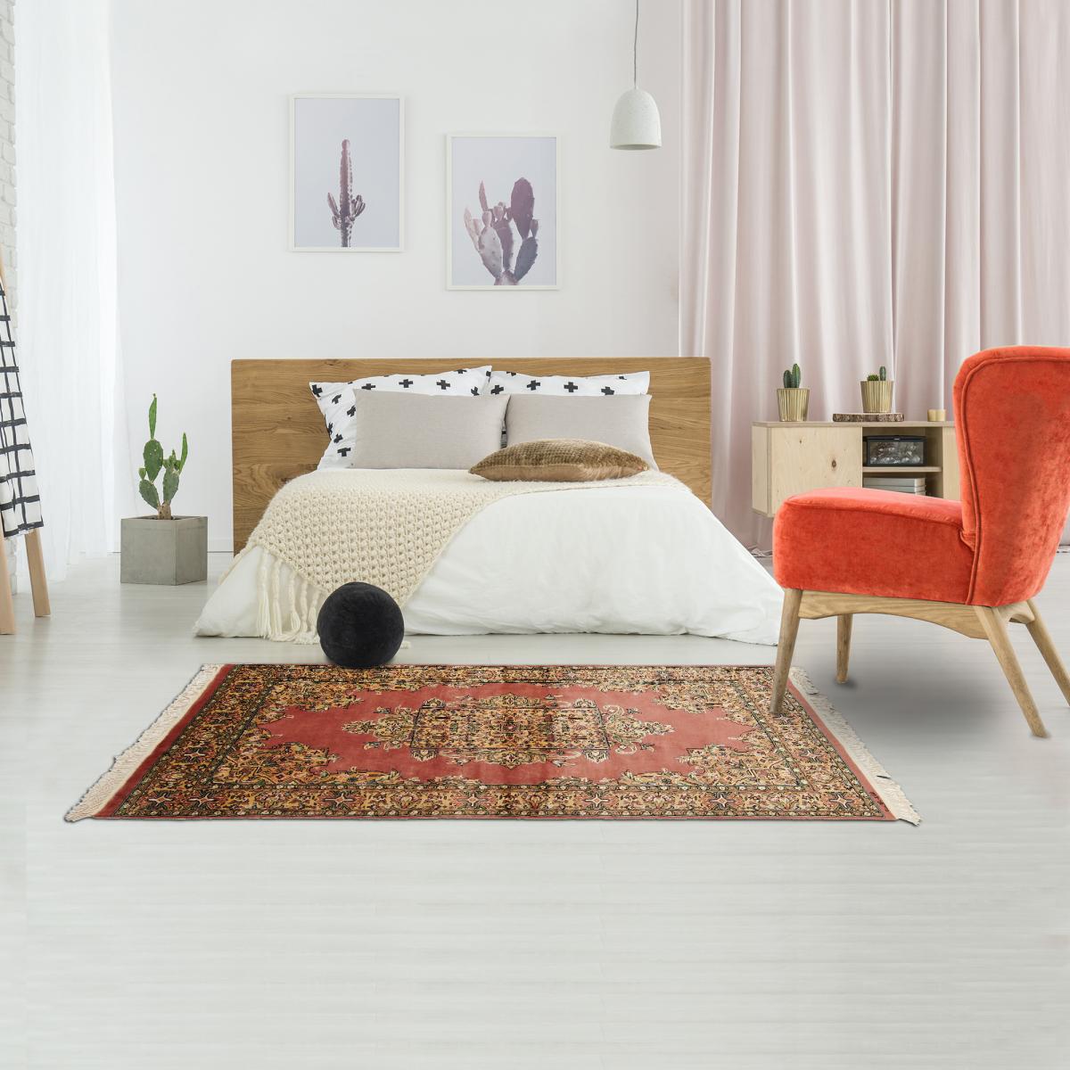 Authentique tapis d'Orient fait main en laine ISAFAHANI multicolore, UN AMOUR DE TAPIS