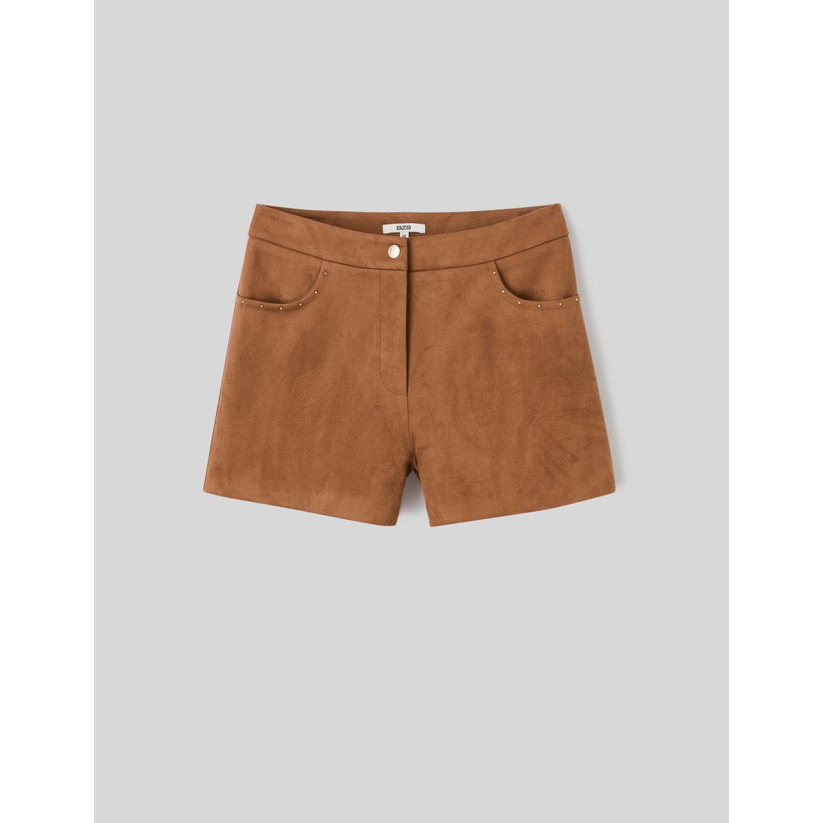 Short en suèdine marron foncée, BZB