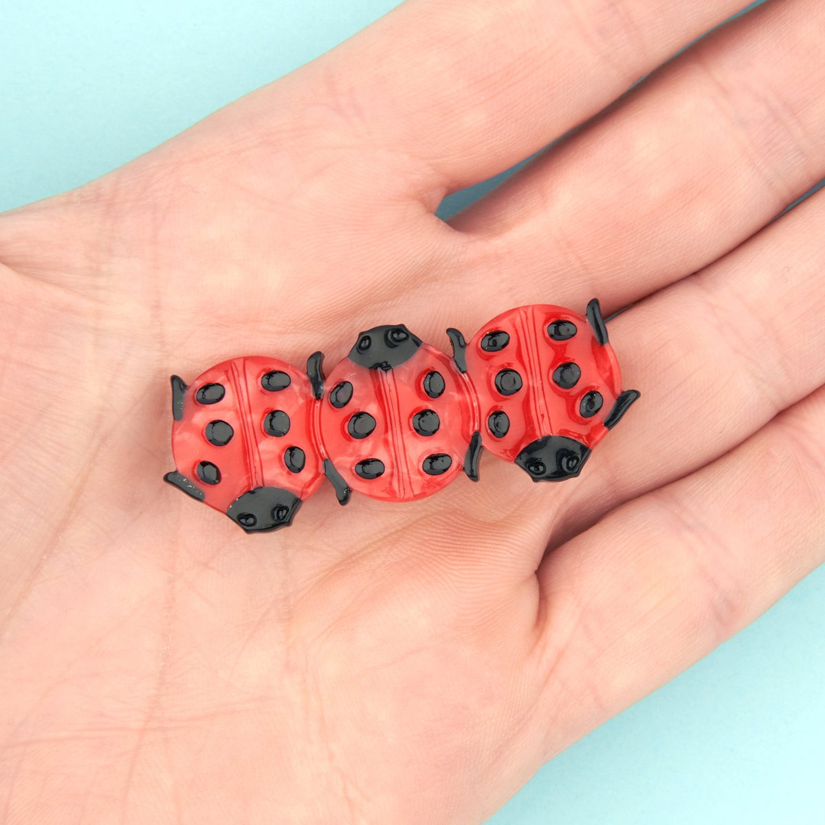 Barrette COCCINELLE rouge à pois noir, COUCOU SUZETTE