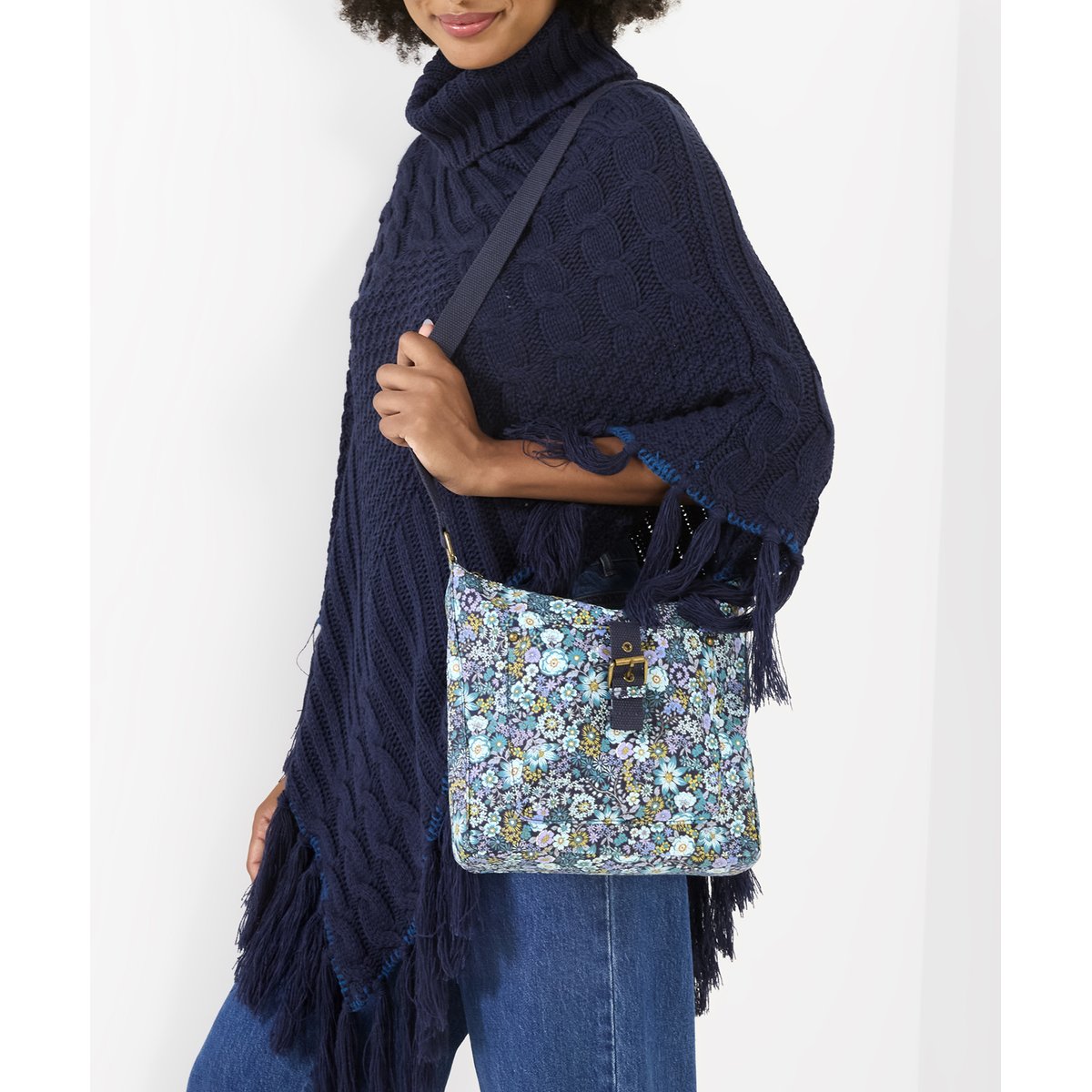 Sac Porté Croisé en Fleurs bleu, JOE BROWNS