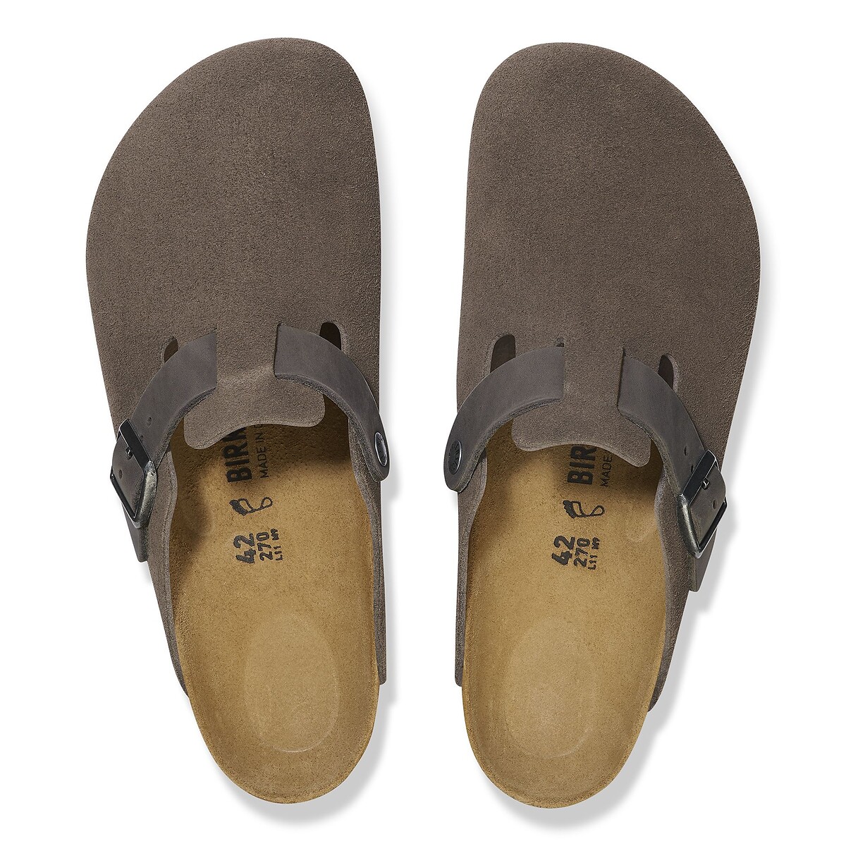 Zueco de piel marrón, BIRKENSTOCK