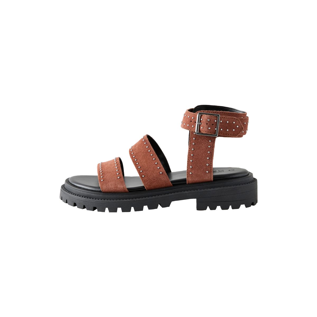 Sandales cloutées à semelle épaisse tan brown suede, NEXT