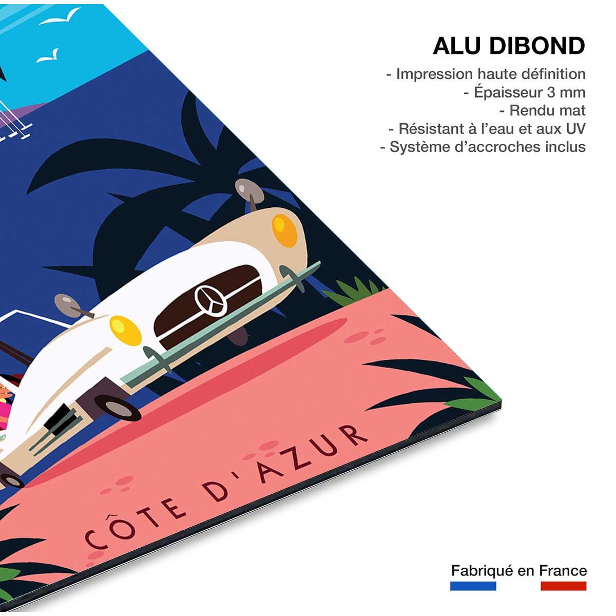 Tableau cote d azur cannes et les iles de lerins tableau alu dibond, HEXOA