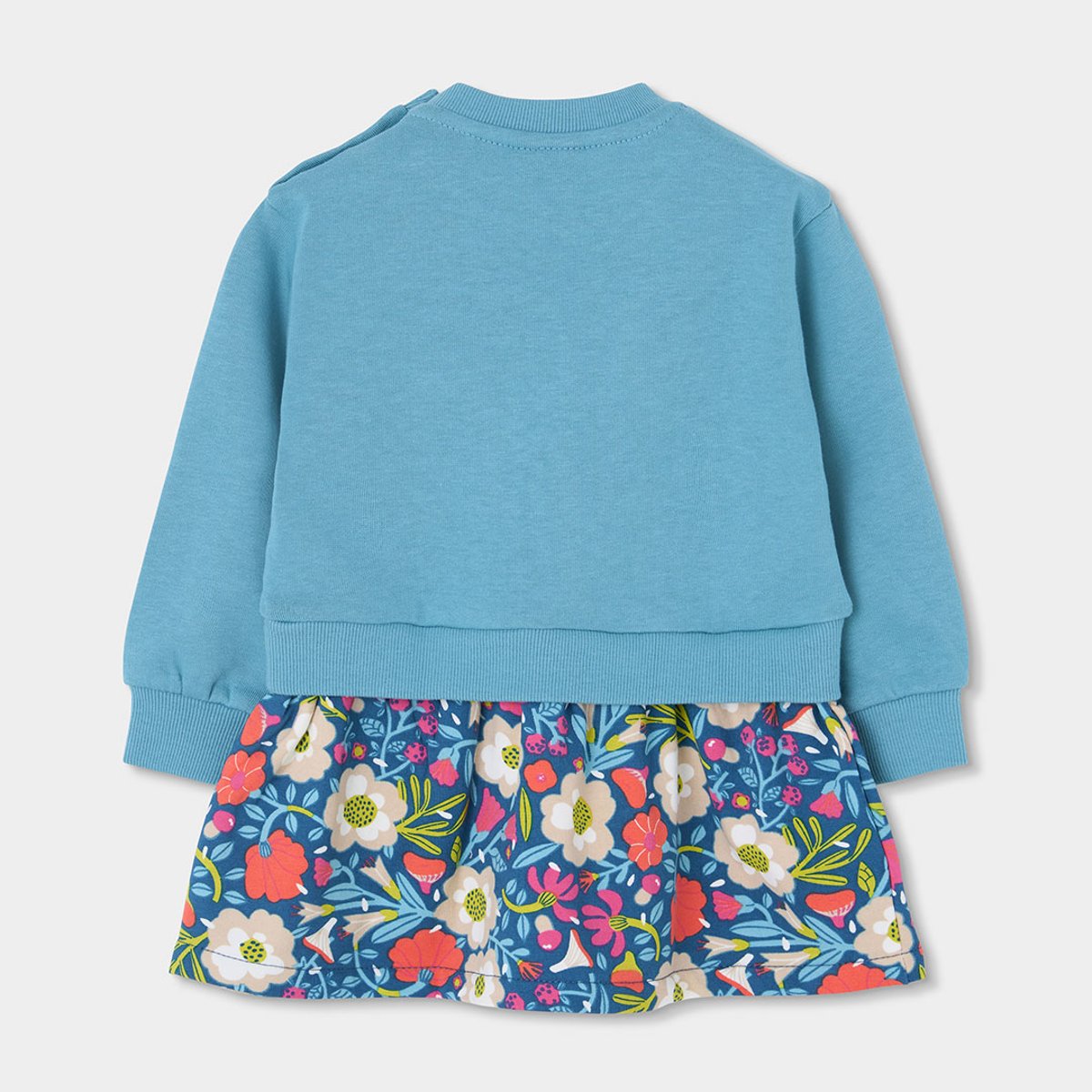 Robe en molleton imprimée fleurs rose, BOBOLI