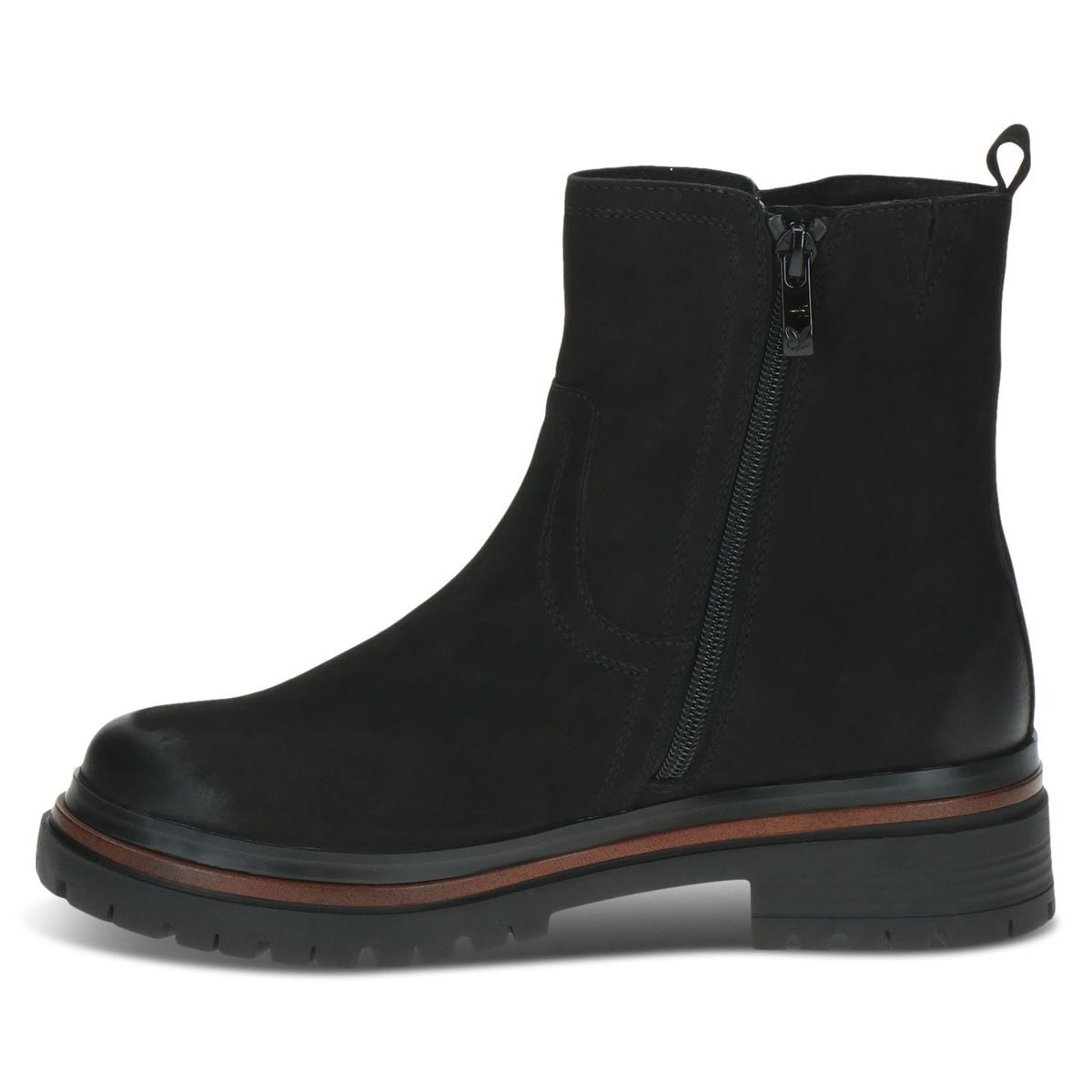 Bottine en cuir noir nubuck, CAPRICE