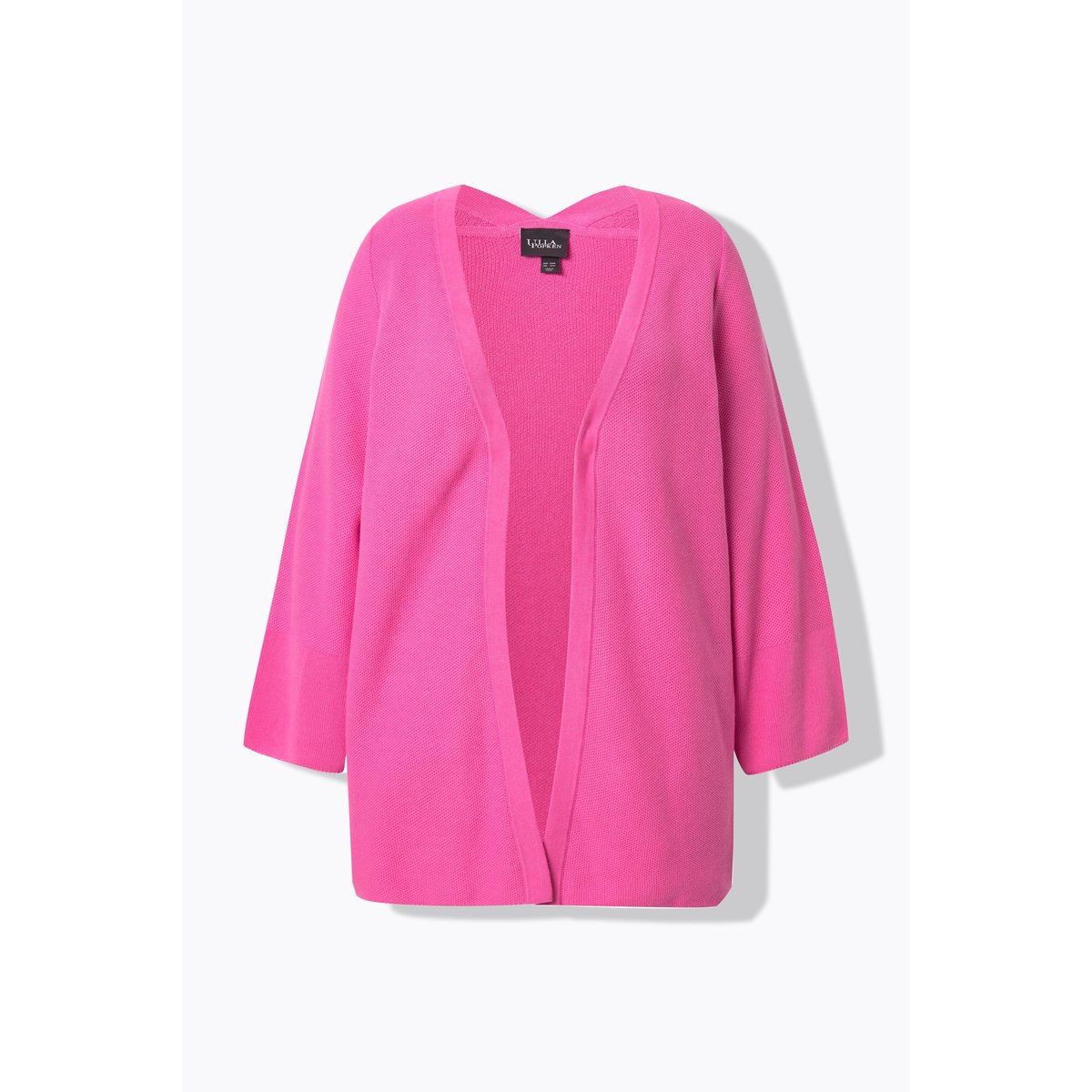 Cardigan coupe ouverte et évasée rose vif, ULLA POPKEN