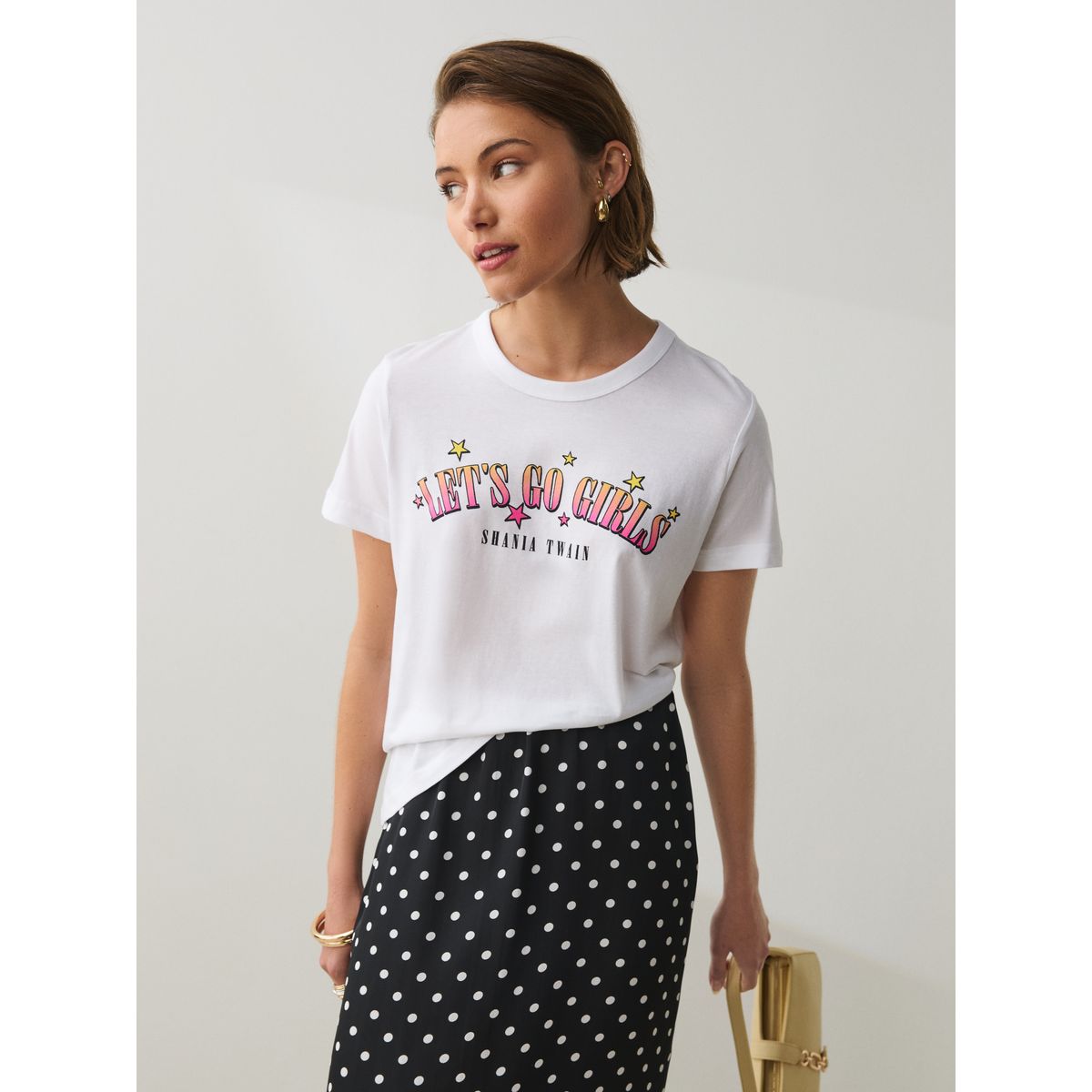 T-shirt à manches courtes shania twain blanc, NEXT
