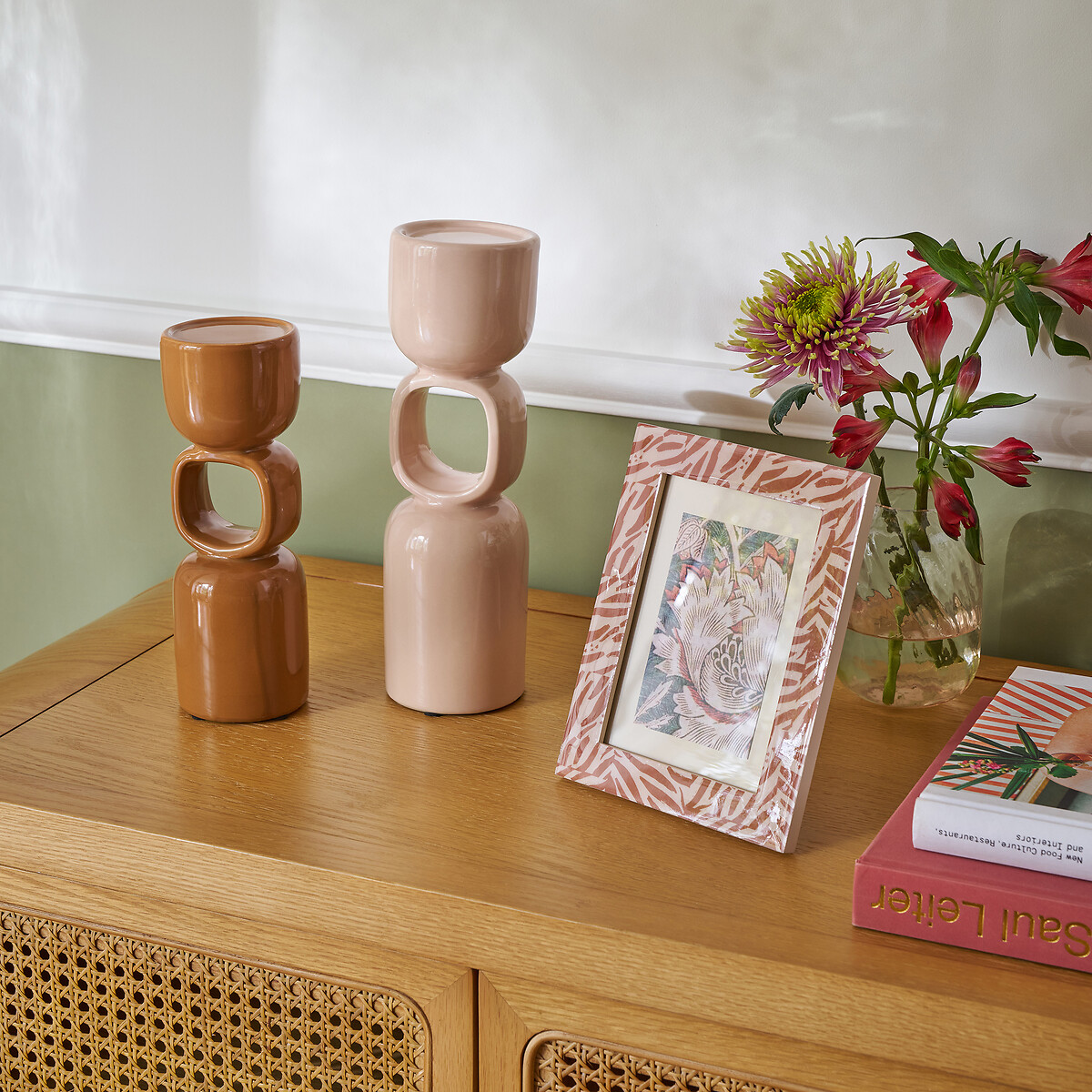 Candelabro escultórico de cerámica, altura de 25 cm, FOMEA terracota, LA REDOUTE INTERIEURS