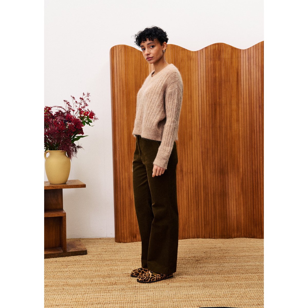Pull en mohair MYOSOTIS beige, FRNCH