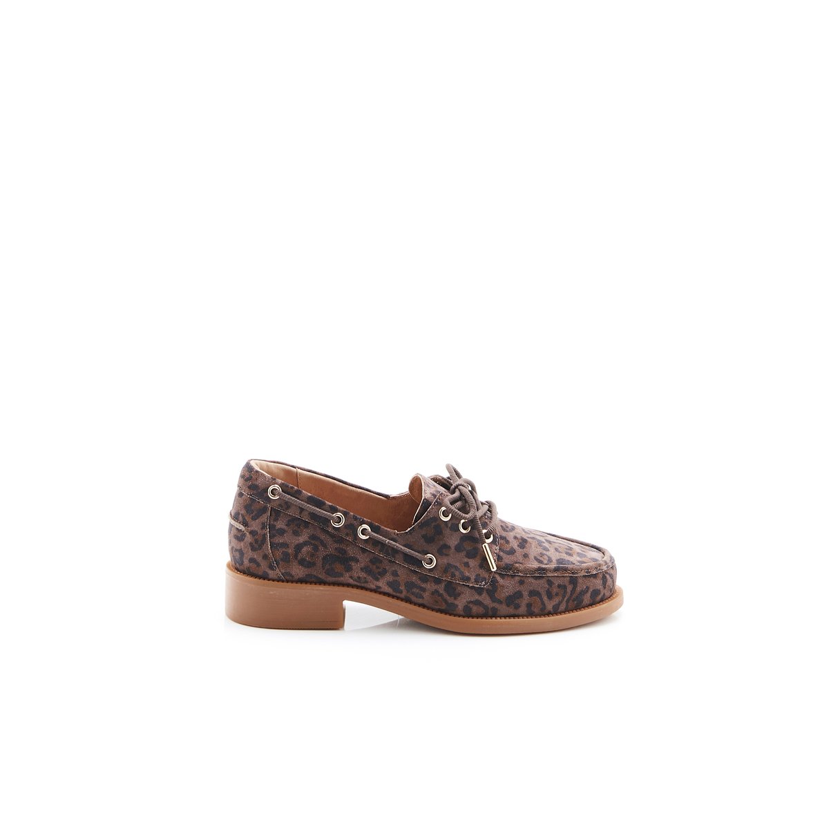Mocassins bateau Amortyl marron animalier, DAMART