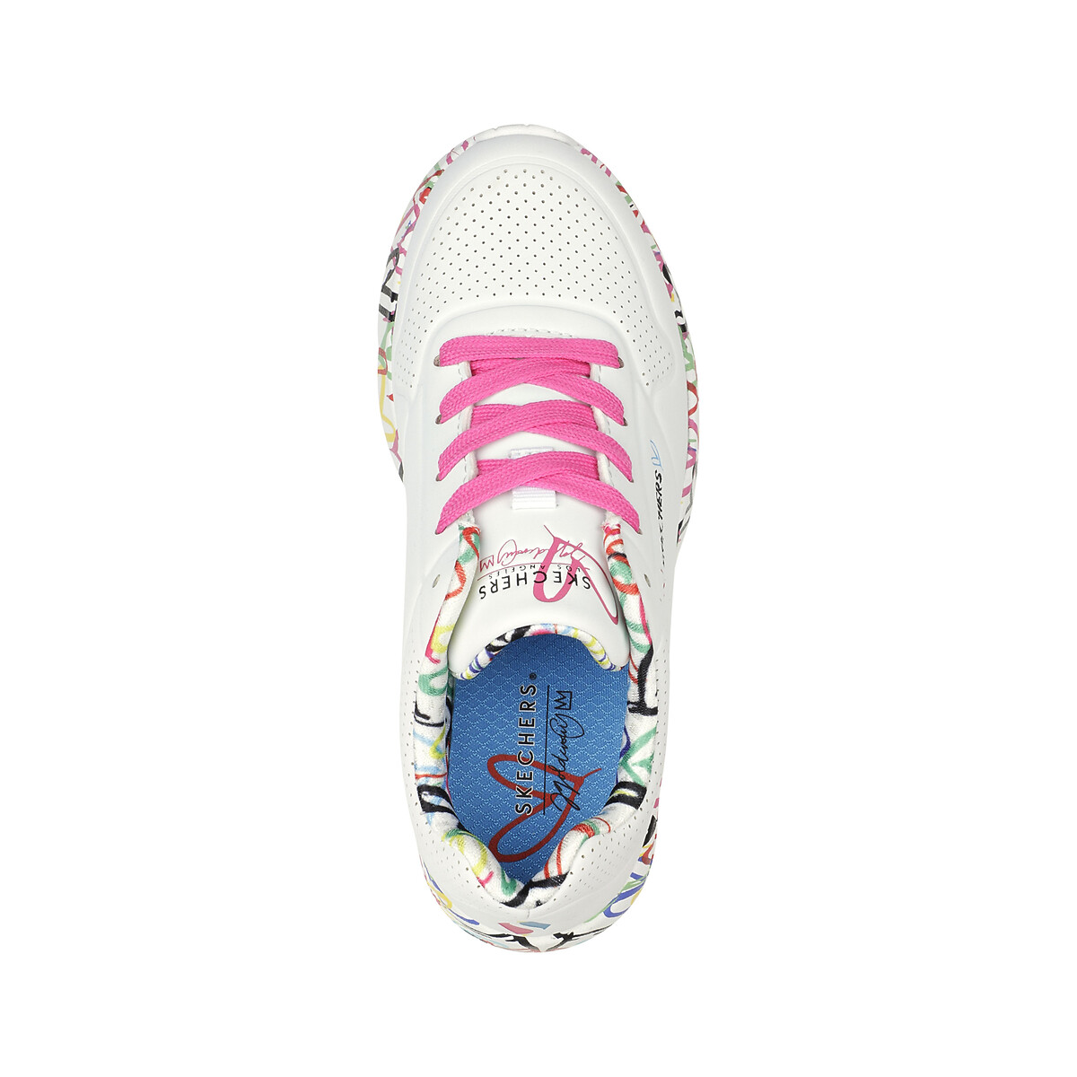 Basket UNO LITE - LOVEY LUV blanc, SKECHERS
